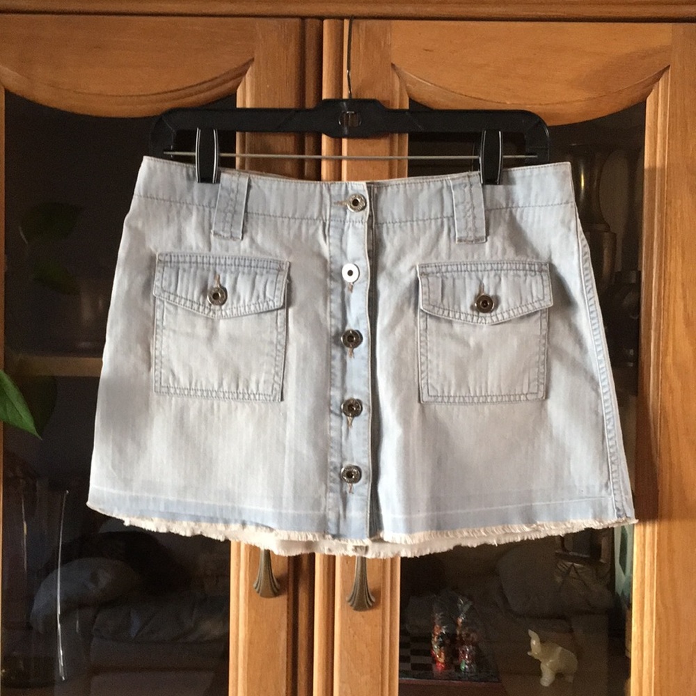VINTAGE 90s GUESS Mini Skirt Button Down Front
